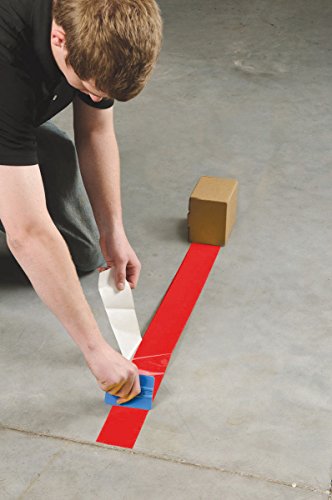 Image of Brady ToughStripe Floor Marking Tape - Red, Non-Abrasive Floor Tape - 2 inch Width, 100' Length for Concrete, Harsh Conditions, Forklift, High Traffic Floors (104313)