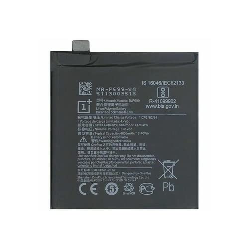 Compatibilità : questa batteria è compatibile con con il modello di cellulare ONEPLUS 7 PRO GM1911 GM1913 GM1917 , rendendola una scelta versatile per chi deve sostituire la batteria del proprio dispositivo.