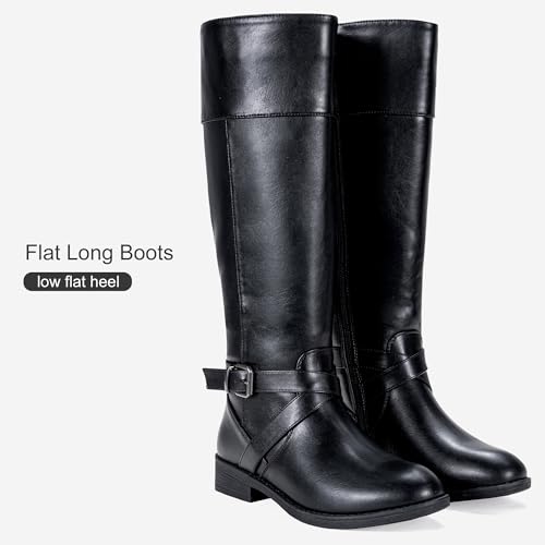 Trending Now! Best Knee High Boots for Wide Calves: 13 Comfortable Options for Women Over 50 5 Vepose Women's Black Knee High Boots, Fashion Riding Tall Boot with Zipper, 948 Size 8 US - Calf Boots (CJY948 Black 08)