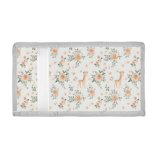 ALAZA Kids Wallets for Boys Girls Toddler Trifold Wallet Children Small Flower Giraff with Zipper Coin Pocket2