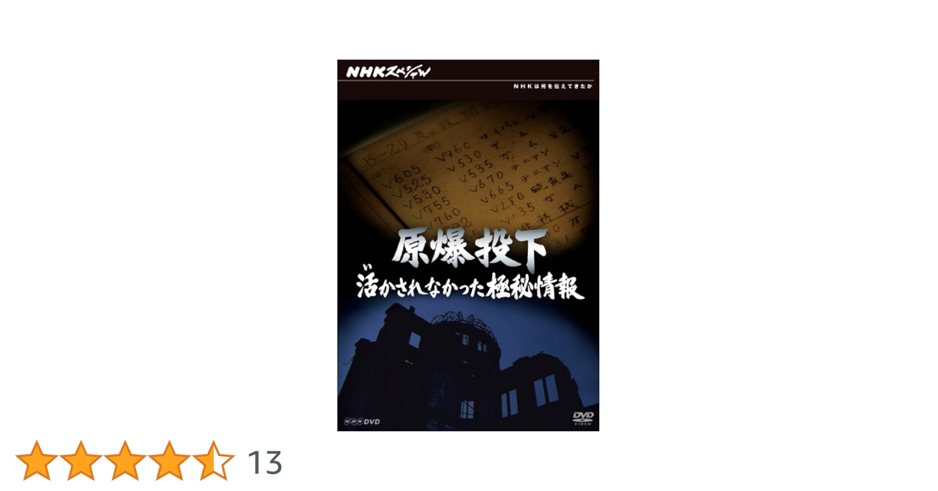 Amazon.co.jp: NHKスペシャル 原爆投下 活かされなかった極秘