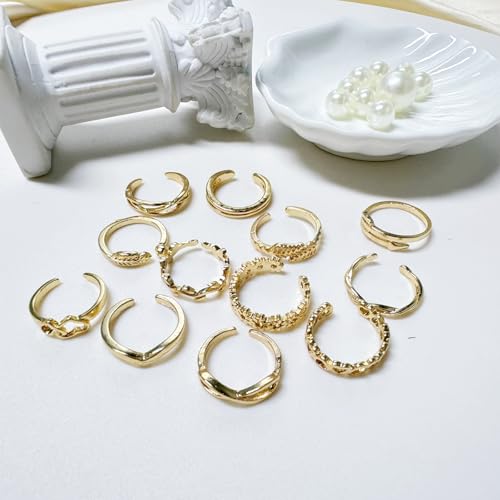 12PCS Toe Rings for Women 14K Gold/Silver Plated Adjustable Toe Ring Set Open Heart Arrow Infinity Rings Beach Foot Jewelry for Summer2