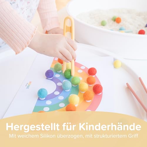 Inspire My Play 3 x Kinderpinzette für feinmotorische Fähigkeiten - Spielzeugzange für Kinder - sensorisches Spielzeug und Zubehör für Spiele, bei denen Dreck und Unordnung entstehen - Grün