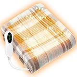 【2025最新進化】電気毛布 敷き 掛け敷き兼用【5秒速暖！】電気ひざ掛け 洗える洗濯可能 150*80cm 節電 電気しき毛布 省エネ 80W 切り忘れ防止 2/4/8Hタイマー 1～10段階温度調整 クリスマス プレゼント ふわふわ 肌に優しい 毛玉なし あったかグッズ 電気ブランケット ダニ退治 防寒対策 肩掛け 膝掛け 暖房器具 キャンプ オフィス 車中泊