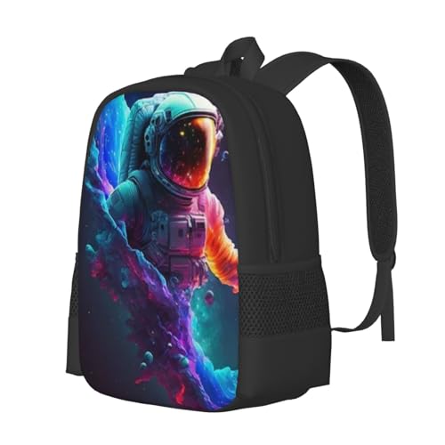 Travel Backpack Rainbow Donuts On Wood 17In Lightweight Casual Daypack for Business Men Women2