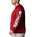 Columbia NCAA Alabama Crimson Tide Men's Terminal Tackle Long Sleeve Shirt, X-Large, ALA - Red Velvet/White