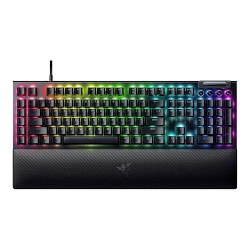 Razer BlackWidow V4 (Yellow Switch) Clavier mécanique de Jeu avec Razer Chroma RGB (commutateurs mécaniques Jaunes, 6 Touches Macro, Capuchons Clavier ABS...