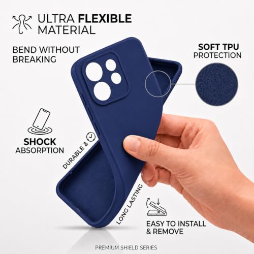 Image of FIRST MART Matte Silicone Back Cover for Oppo Reno 16 - Blue