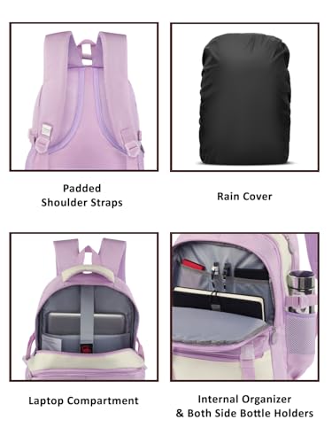 Image of Lavie Sport Twilight Laptop Backpack | 33 Liters | Fits Upto 16 Inch | Laptop Compatiable | Rain Cover | Gift for Boys & Girls