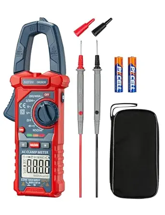 AstroAI Digital Clamp Meter Multimeter 2000 Counts Amp Voltage Tester Auto-ranging with AC/DC Voltage, AC Current, Resistance, Capacitance, Continuity, Live Wire Test, NCV, Blue