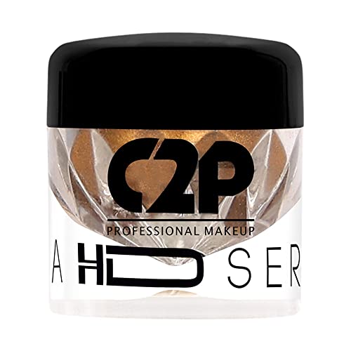 Image of C2P Pro Eyeshadow Pigment for Eye Makeup - 2g | Long-Lasting and Highly Pigmented Loose Precious Pigments with Metallic Effect | Cosmetics For Women and Girls (Velvet Rubel 143, 02 Gram)