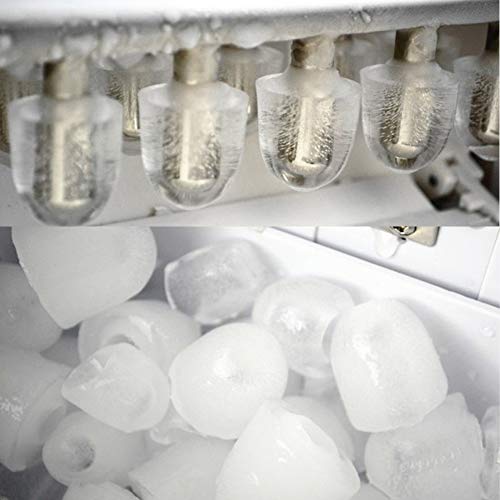 JMFHCD Eiswürfelmaschine 10 kg/24h Eiswürfelbereiter, Einzel Produktionszeit 10-15 min/12 pcs, Wasser Manuell Hinzufügen… – Bild 3