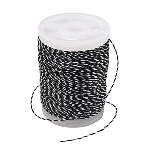 THREE ARCHERS Archery Bow String serving Thread (Black & White), Black / White