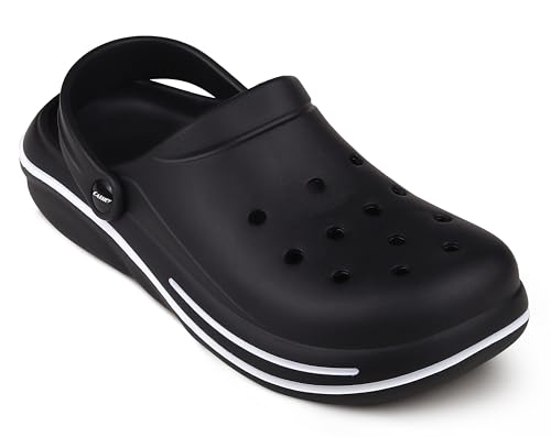 CASSIEY Unisex-Adult Backband Clog Sandal- Black