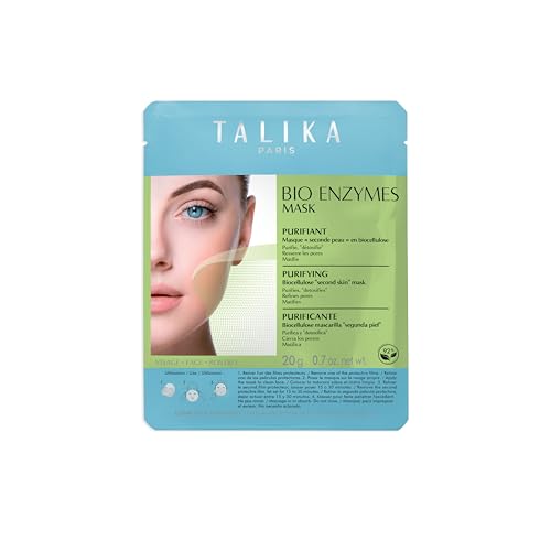 Bio Enzymes Máscara purificadora - Talika - Máscara Purificante - Máscara de Biocelulosa para Piel Normal, Grasa o con Imperfecciones - Máscara con Efecto Segunda Piel