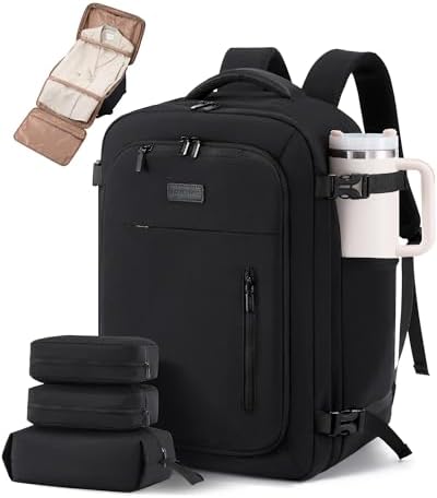 LOVEVOOK Travel Backpack for Women Men with Garment Bag, 40L Carr...