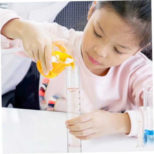 Probeta de 500ml con base estable y escala graduada precisa en vidrio de borosilicato 5