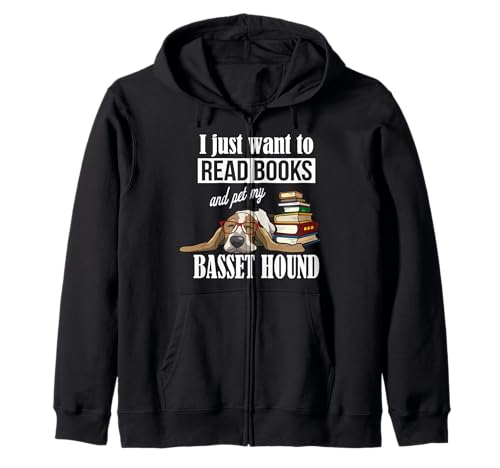 Cute Kids Read Books & Pet My Basset Hound Lover Sudadera con Capucha
