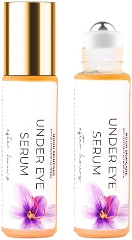 Noor Skincare Under Eye Serum - for Dark Circles Removal and Wrinkles, Under Eye Roll On & Dark Circle Remover, Anti Wrinkle, Heals Puffy Eyes and Fine Lines, 100% Organic (Women/Men)