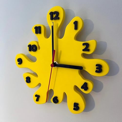 Reloj de Pared Analógico Pintura Splash Moderno miniatura 5