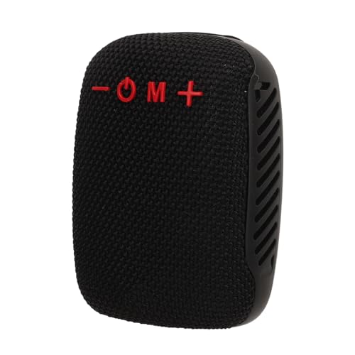 Agatige Tragbarer Fahrrad-Bluetooth-Lautsprecher, wasserdichte kabellose Reise-Fahrradlautsprecher, unterstützt serielle Verbindung, Karteneinlegen und Radio, zum Radfahren (Schwarz)