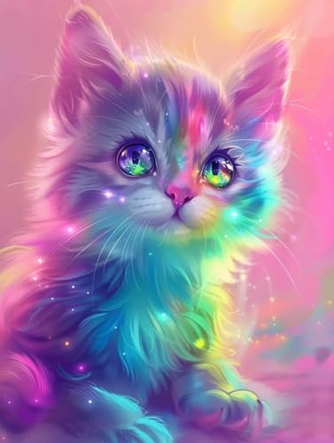 Peinture Diamant Chat pour votre décoration murale en salon