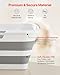 VEVOR Dog Bathtub, Collapsible Dog Bath Tub, Pet Bathing Grooming Wash Shower Station, Portable Space-saving & Stable Support, Built-In Drainage Hole for Small Pet Puppy Doggie Cat Outdoor, Gray White