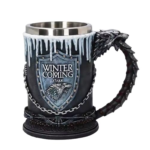 Syfunlv Wintermotiv Bierkrug 600ml Edelstahl