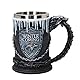 Syfunlv Bierkrug,EdelstahlBierbecher, 600ml 3D Kaffee Bier-Becher, 15 cm lang, Eimerförmiges Trinkgeschirr mit Griff,für Heißgetränke, Kaffee, Bier, Trinken und Geschenke (L)