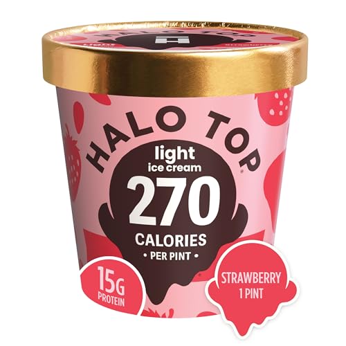 Halo Top Creamery, Strawberry, 16 oz (Frozen)