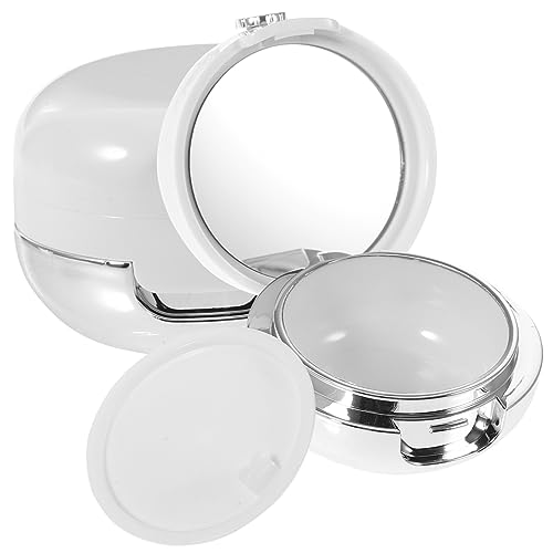 UKCOCO 2 piezas Caja Vacía para Bálsamo Labial con Cepillo de Silicona y Espejo Estuche Compacto para Brillo de Labios Accesorio de Maquillaje Portátil y Duradero para Labios Secos