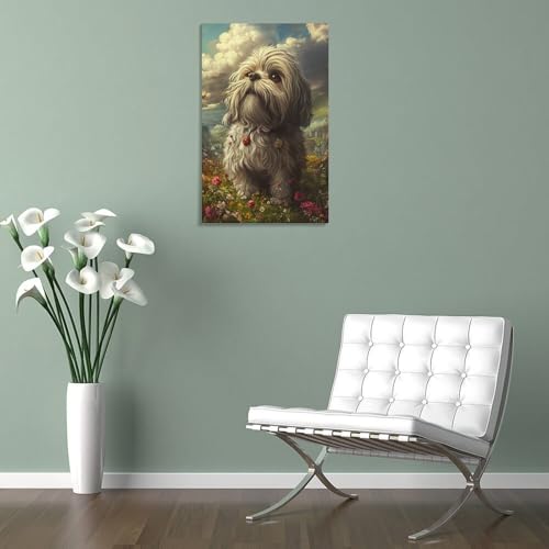 Toile Shih Tzu tableau impression décoration murale 30x45 - 5