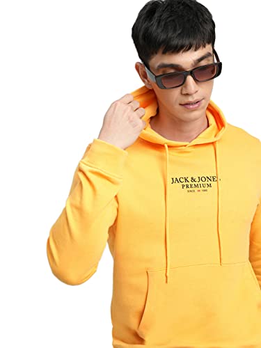 Image of JACK & JONES Men's Cotton Slim Fit Hooded Neck Sweatshirt