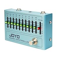 JOYO Band Controller, this 10 band EQ pedal is suitable for both Bass and Guitar, the frequency band ranges from 31.25Hz to 16kHz, including 4-string, 5-string Bass and 6-string, 7-string Guitar. On the pedal's right side, there is an independent "Vo...
