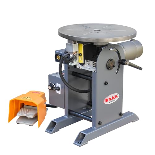 KAKA INDUSTRIAL WP-220 Welding Positioner 485 lbs Tilt angle 0-135º Rotation motor 125W Rotation speed 0-5 RPM Stepless Speed Control Welder Positioning Machine 110V-60HZ-1PH