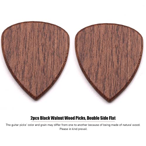 Sunydog 2pcs Bois Guitare médiator pour Guitare Acoustique ukulélé Noir Bois de Noyer - Les Beatles, Paul McCartney, John Lennon, RIngo Starr, George Harrison Sunydog 2pcs Bois Guitare médiator pour Guitare Acoustique ukulélé Noir Bois de Noyer – Image 4