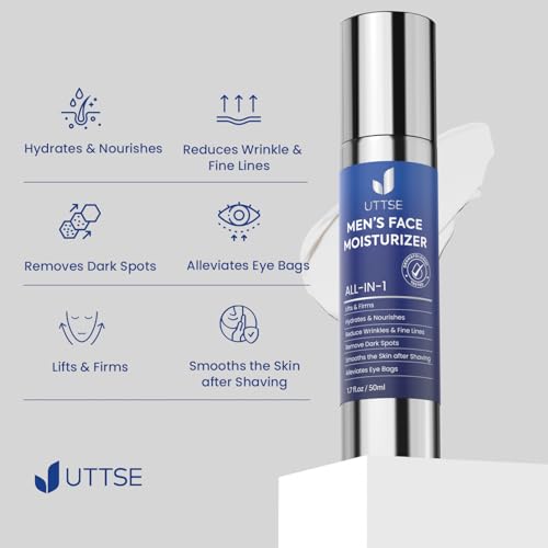 6-in-1 Mens Face Moisturizer: Face Cream for Men - Reduce the Look of Eye Bags, Dark Circles, and Puffiness - Skin Care for Men - 1.7 fl oz - Made in Korea - Image 5