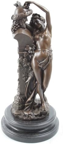 Hot Cast Bronze Art Deco Sculpture On Marble Base Offering to Bacchus A. Carrier