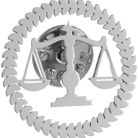 moskai Lawyer Brooch for Men | Scales of Justice Lapel Pin | Advocate Symbol Badge | Legal Profession Coat Pin | Silver Plated Brass Brooch for Suit, Blazer, Court Wear & Gifting-picture-18