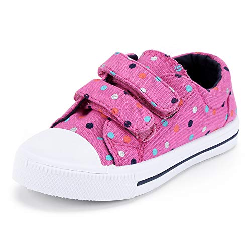 K KomForme Toddler Sneakers for Boys and Girls Cartoon Dual Hook and Loops