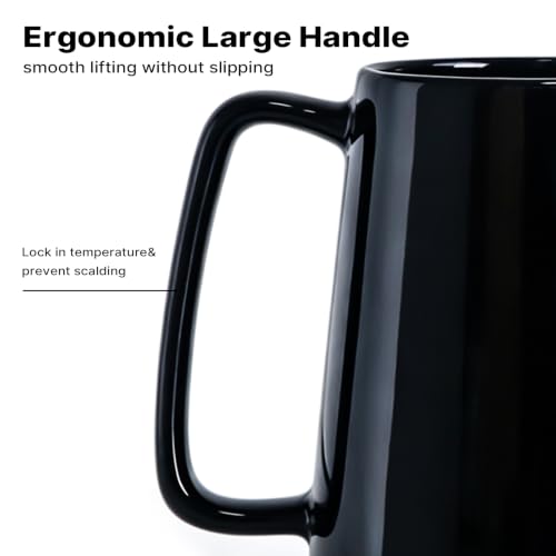 SHOWFULL 24 oz Extra Large Coffee Mug, Oversize Ceramic Mugs, Black by SHOWFULL - Used condition - Image 4