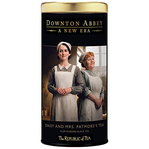 The Republic of Tea Downton Abbey Daisy And Mrs Patmore's Tea, 36 tea bags in a metal tin - Black tea with plum in a metal tin with a beautiful Downtown Abbey design The Republic of Tea Downton Abbey Daisy And Mrs Patmore's Tea, 36 tea bags in a metal tin - Black tea with plum in a metal tin with a beautiful Downtown Abbey design