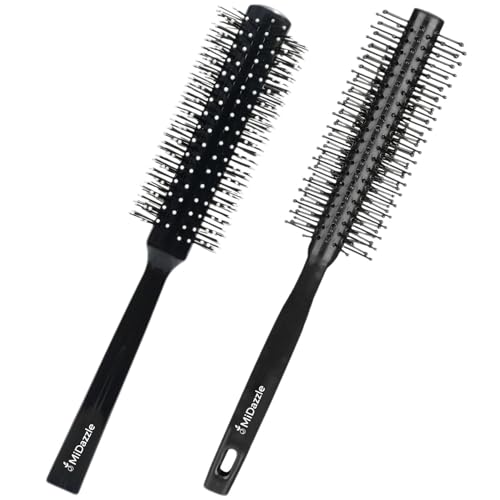 Image of Round Hair Brush for Adding Curls, Volume & Waves in Hair| Men and Women| Hair Volumizer Round Brush| All Hair Types Perfect Tool for Blow Drying (Pack Of 2)
