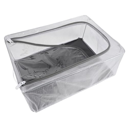 Unomor Stackable Baseball Cap Holder Cap Organizer Box Lid Travel Hat Storage Case Dustproof Hat Containers for Home Bedroom Closet