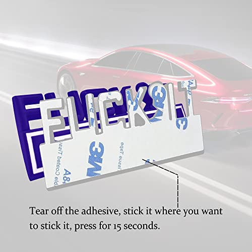 Image of Fuck IT Edition Emblem, Car Exterior Emblems Badge 3D Sticker Decal, Fuck-IT Edition Emblem 3D Fender Badge Decal, 3D Fender Badge Decal Car Truck Replacement, Fit for All Cars (Blue White)