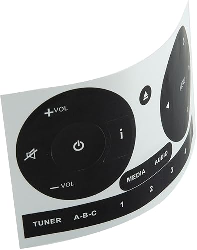 Miniatura 3 de Kit de reparación de botón de pelado desgastado estéreo para radio de coche, calcomanías compatibles con Fiat 500 2011-16 calcomanías de reparación