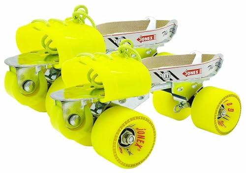 Image of JONEX Adjustable Roller Skates for Men, Skates for Women, Outdoor & Indoor Illuminating (Gold)