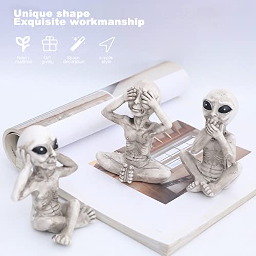 Outdoor Statues Alien Sculptures Resin Figurines Garden Decoration Best Art Deco Courtyard, 3, One #TOP6