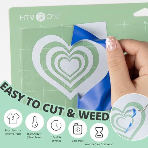 Image of HTVRONT Heat Transfer Vinyl Rolls - 12 inch x 20ft Royal Blue Iron on Vinyl for Shirts, HTV Vinyl for All Cutting Machines - Easy to Cut & Weed for HTV Heat Transfer Design (Royal Blue)