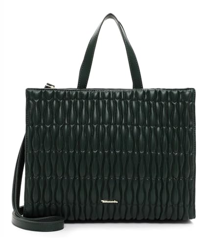 Maroquinerie Tamaris Charis Shopper Darkforest grand cabas aux finitions soignées